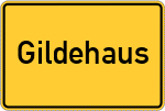 Place name sign Gildehaus