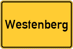 Place name sign Westenberg