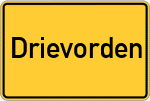 Place name sign Drievorden