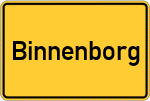 Place name sign Binnenborg