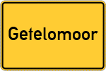 Place name sign Getelomoor