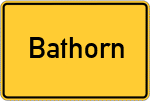 Place name sign Bathorn
