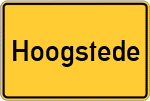 Place name sign Hoogstede
