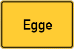 Place name sign Egge