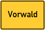 Place name sign Vorwald