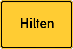 Place name sign Hilten, Dinkel