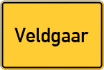 Place name sign Veldgaar, Dinkel