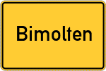 Place name sign Bimolten