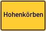 Place name sign Hohenkörben