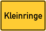 Place name sign Kleinringe