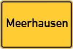 Place name sign Meerhausen
