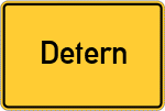 Place name sign Detern