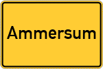 Place name sign Ammersum, Ostfriesland