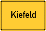 Place name sign Kiefeld, Kreis Leer, Ostfriesland