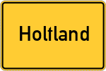 Place name sign Holtland