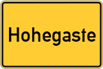 Place name sign Hohegaste, Ostfriesland