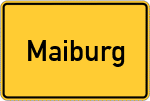 Place name sign Maiburg, Ostfriesland