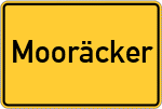 Place name sign Mooräcker, Ostfriesland
