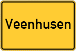 Place name sign Veenhusen