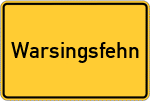 Place name sign Warsingsfehn