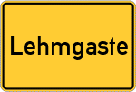 Place name sign Lehmgaste