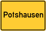 Place name sign Potshausen