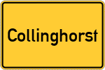 Place name sign Collinghorst
