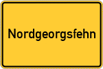 Place name sign Nordgeorgsfehn
