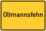 Place name sign Oltmannsfehn