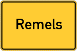 Place name sign Remels