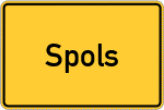 Place name sign Spols