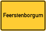 Place name sign Feerstenborgum
