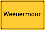 Place name sign Weenermoor
