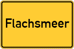 Place name sign Flachsmeer