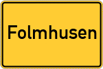 Place name sign Folmhusen