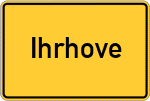 Place name sign Ihrhove