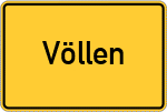 Place name sign Völlen