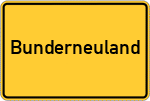 Place name sign Bunderneuland, Ostfriesland