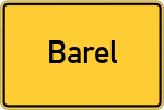 Place name sign Barel
