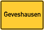 Place name sign Geveshausen