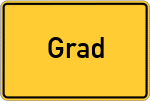 Place name sign Grad
