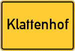 Place name sign Klattenhof