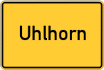 Place name sign Uhlhorn
