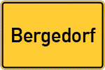 Place name sign Bergedorf