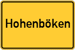 Place name sign Hohenböken