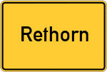 Place name sign Rethorn