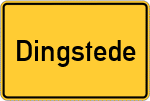 Place name sign Dingstede