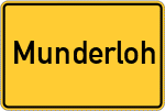 Place name sign Munderloh