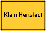 Place name sign Klein Henstedt