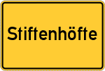 Place name sign Stiftenhöfte